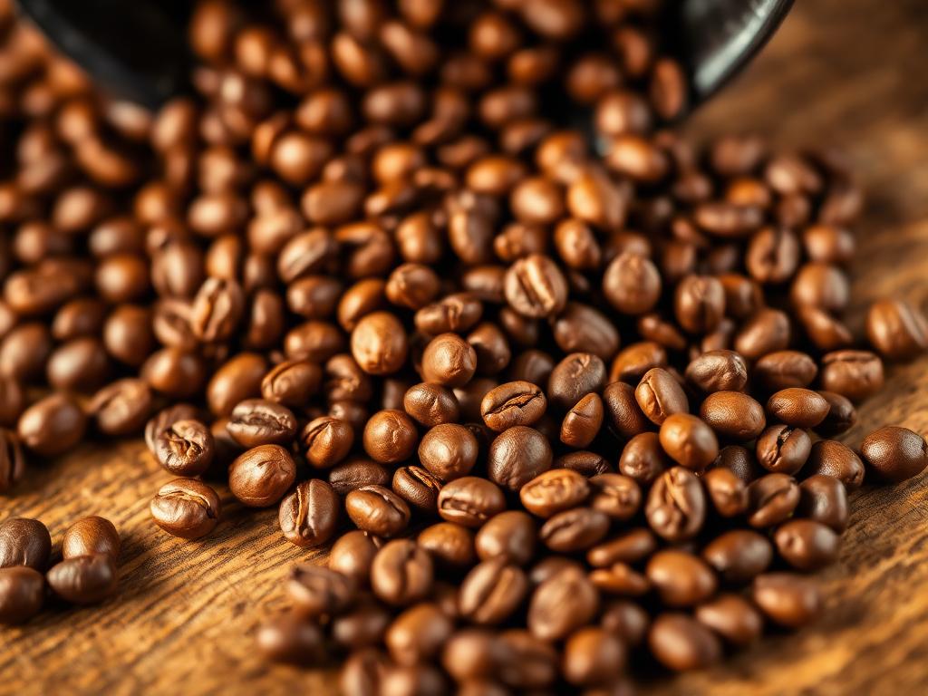 Granos de café tostados